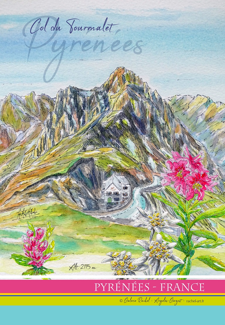 Torchon stof Rachel (Le Tourmalet Aquarelle) réduit