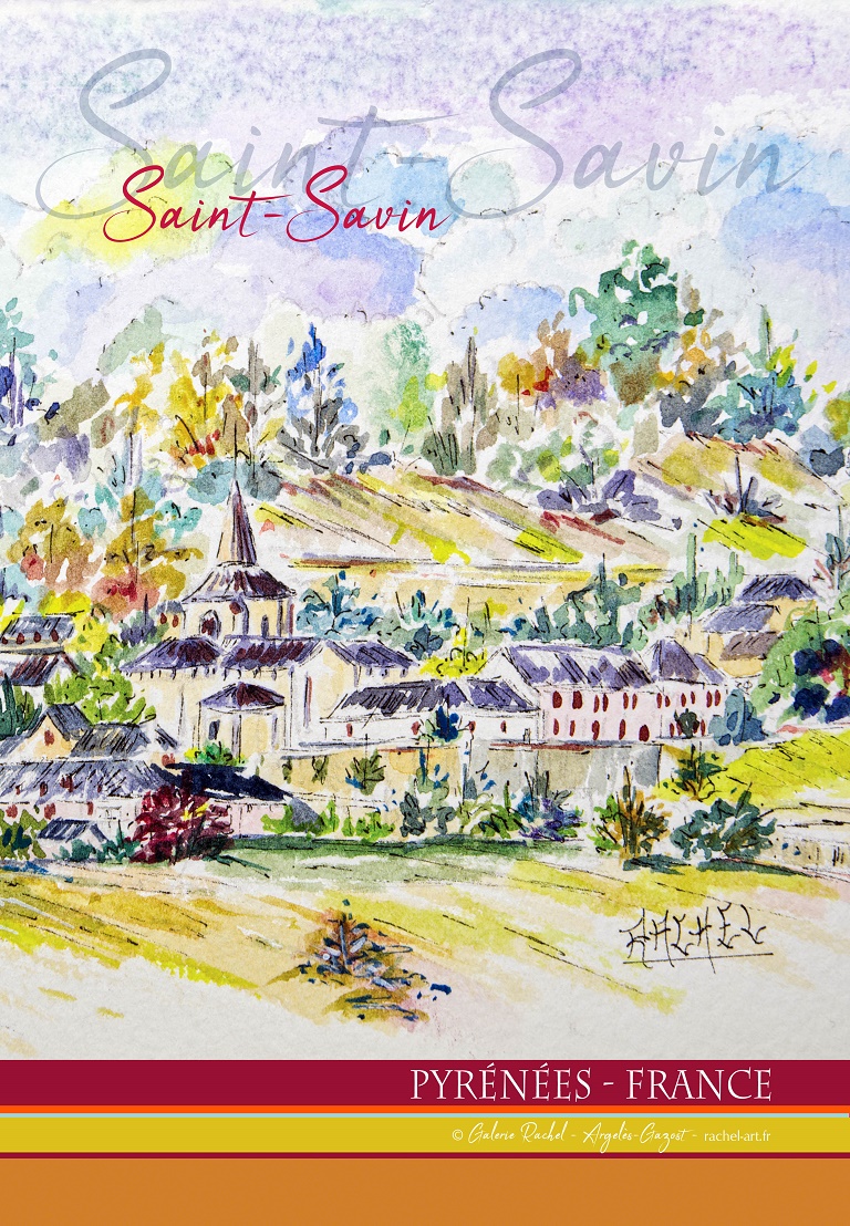 Torchon stof Rachel (St Savin Aquarelle 1) réduit