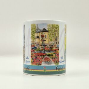 MUG Argelès-Gazost, coeur de ville (65) - Pyrénées - d'après une aquarelle de RACHEL