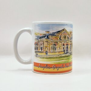 MUG Argelès-Gazost, les Thermes d'Argelès-Gazost (65) - Pyrénées - d'après une aquarelle de RACHEL